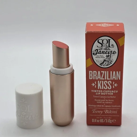 Sol de Janeiro Brazilian Kiss Tinted Cupuacu Lip Butter Teeny Bikini Sheer Coral